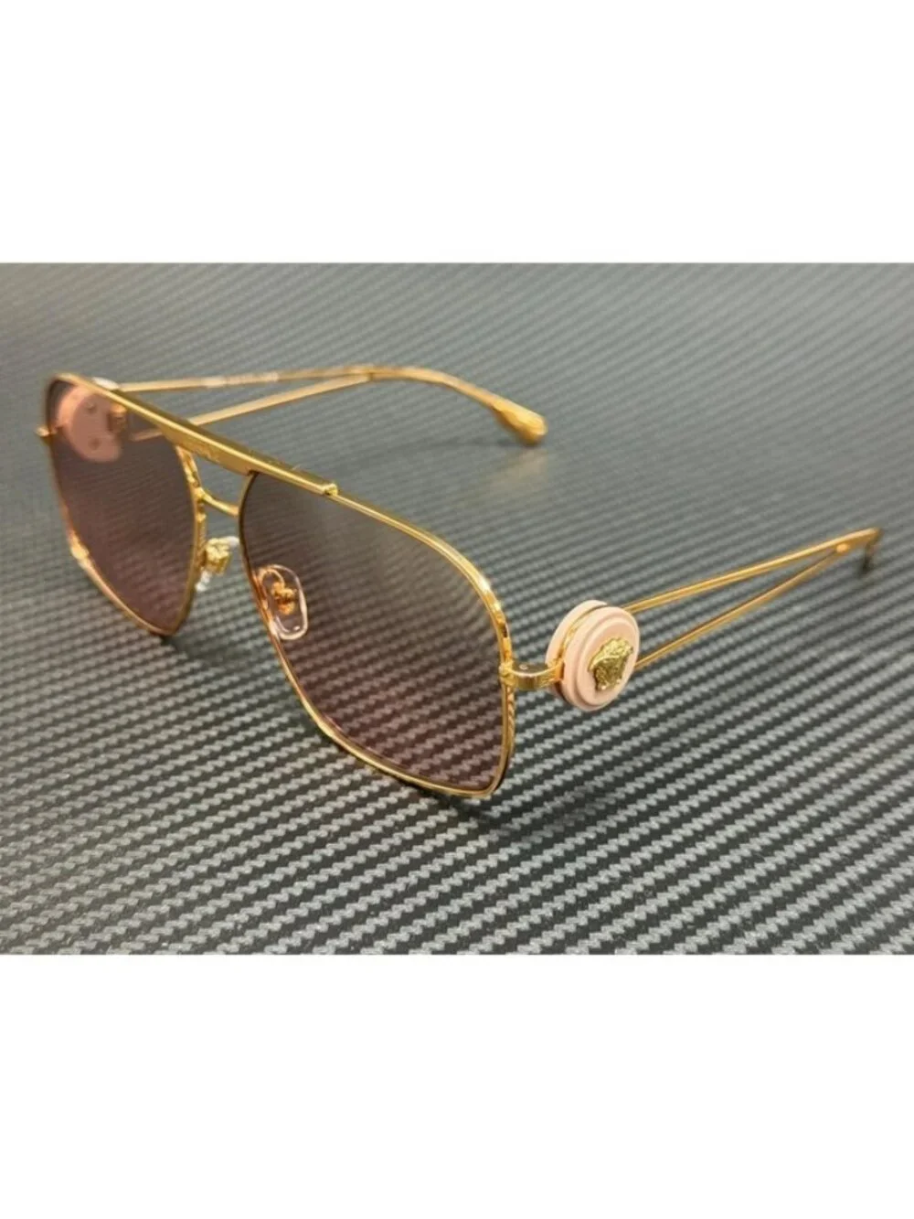 New Versace Men Gold Sunglasses 62-13-130